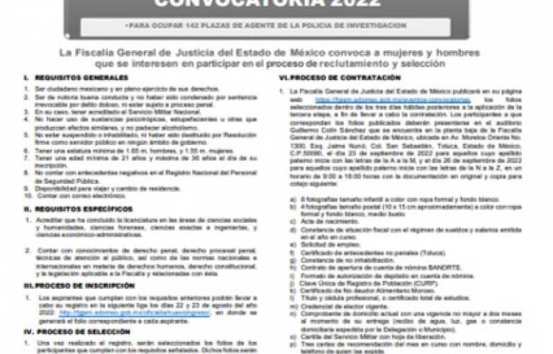 Recibe la Fiscalía mas de 10 mil postulaciones para 142 plazas de polícía de investigación