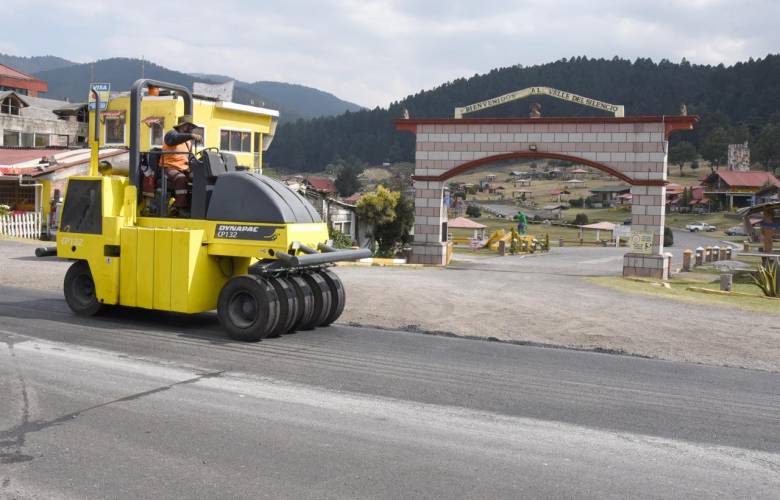Avanza 20 por ciento la reconstrucción de la carretera Ocoyoacac–Tenango del Valle