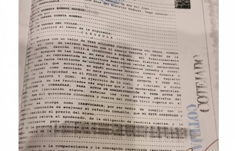 Niega Enrique Vargas haber adquirido inmueble de manera truculenta 