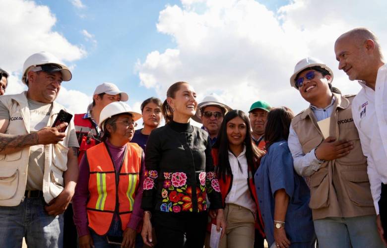 Presidenta Claudia Sheinbaum supervisa avances en la construcción de la Universidad Nacional Rosario Castellanos 