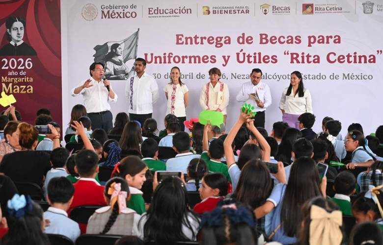 Arranca Claudia Sheinbaum entrega de beca “Rita Cetina” para útiles y uniformes escolares