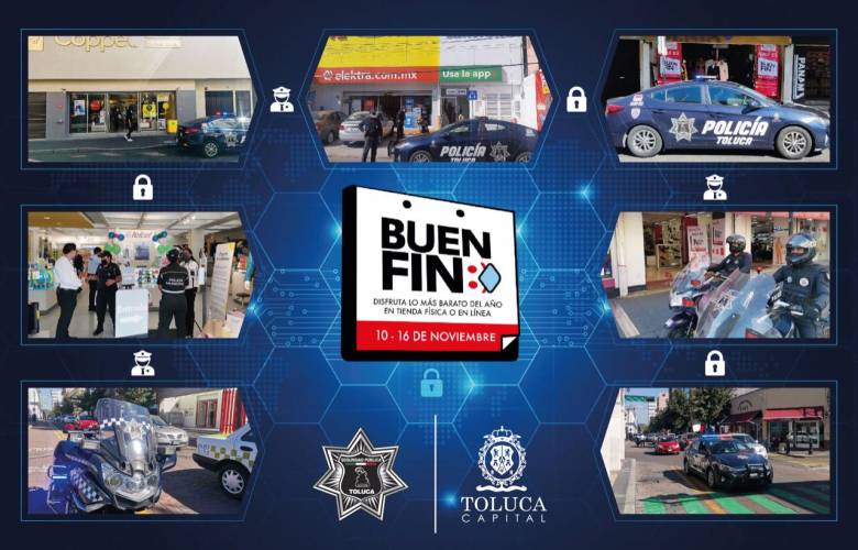 La Policía atenta por Buen Fin 2021  en Toluca 