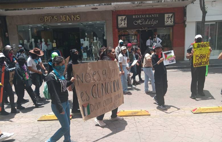 Autoridades de Toluca actúan con oportunidad ante daños ocasionados por marcha pro Palestina en el Centro Histórico