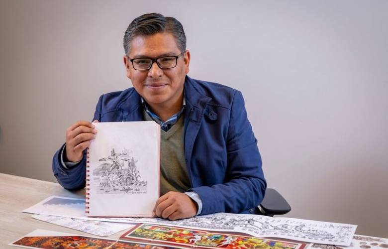 Comparte artista de la UAEMéx historia del mural que obtuvo récord Guinness por el Mundial 2026