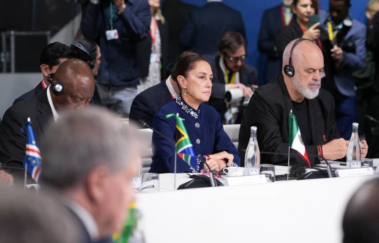 Propone Sheinbaum reforestar con gasto militar y llama a la paz global