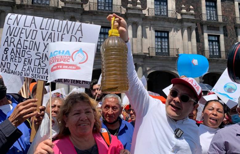 Marchan diputado y ciudadanos de Ecatepec a Toluca para exigir al GEM agua constante