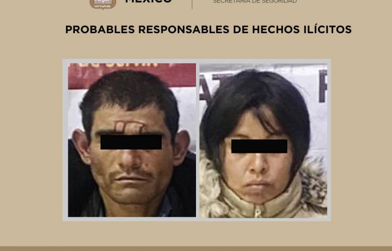 Atrapan en Tianguistenco a pareja que robó una motocicleta del palacio municipal