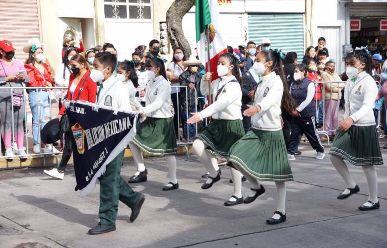 Sin incidentes en Zinacantepec durante el desfile del 16 de Septiembre 