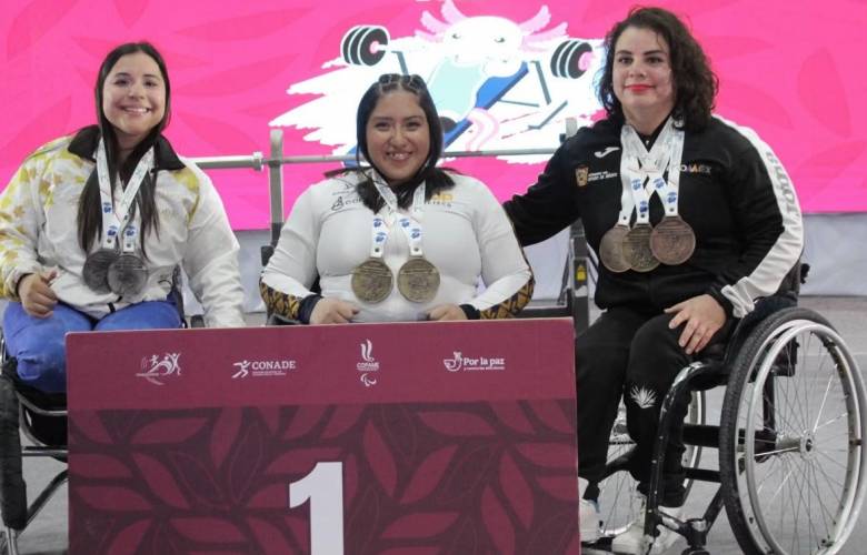 Conquistan mexiquenses nueve podios en jornada nacional de Para Powerlifting