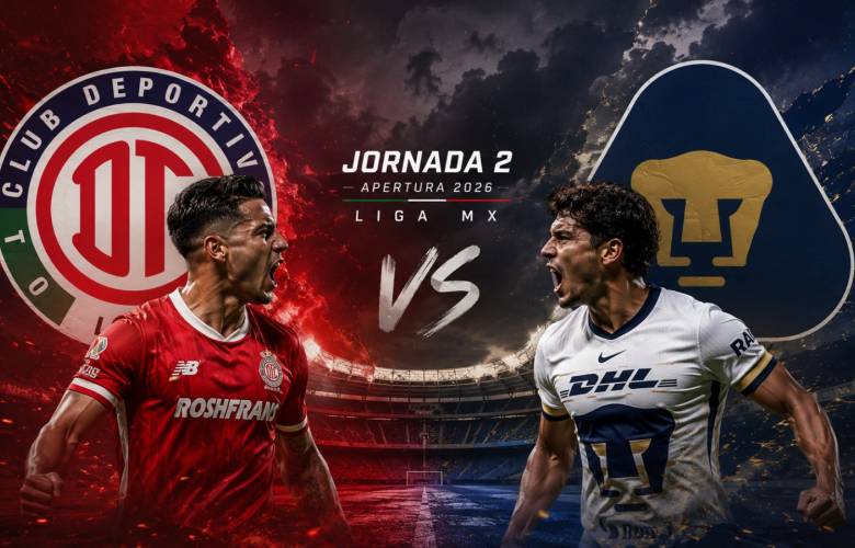 Remonta Pumas y derrota 2-1 a Toluca en la Jornada 2 del Apertura 2026