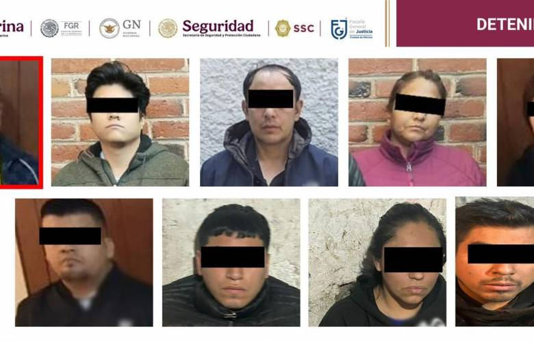 Caen nueve presuntos integrantes de grupo delictivo tras operativos en CDMX y Edomex