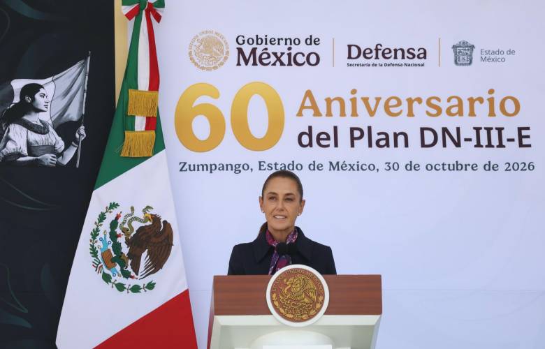 Conmemora Sheinbaum 60 años del Plan DN-III-E; suma 87 mil operaciones de apoyo