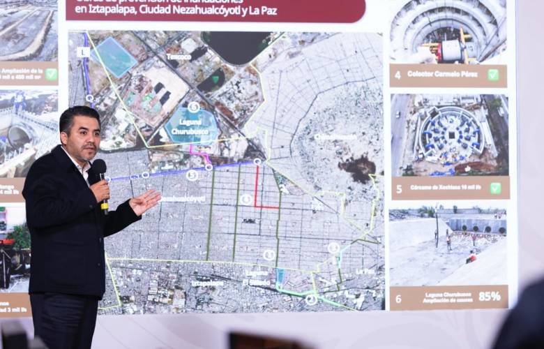Avanzan al 90 por ciento obras hidráulicas para prevenir inundaciones en el oriente del Edomex