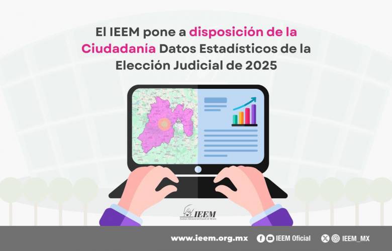 El IEEM pone a disposición de la ciudadanía datos estadísticos de la Elección Judicial de 2025 mediante el SIGE