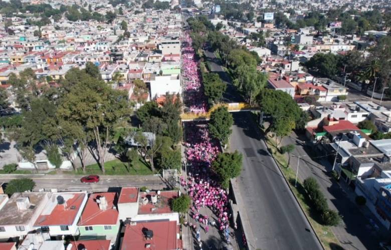 Arranca la Ruta Rosa en Ecatepec con la Caminata Estatal de Prevención del Cáncer de Mama