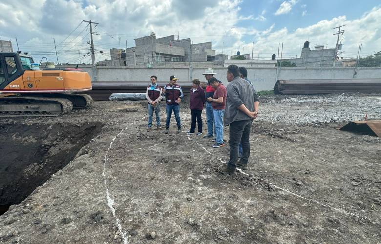 Acude la Gobernadora a supervisar obras hidráulicas en Chalco