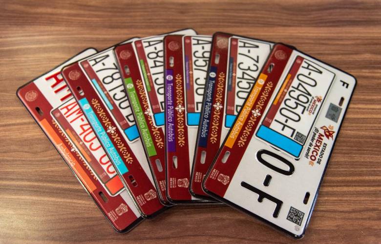 Renueva Edoméx placas de transporte público para fortalecer seguridad y certeza jurídica