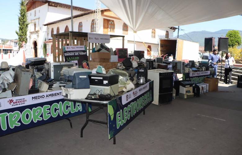 Recolecta Gobierno del Estado de México 3.5 toneladas de residuos electrónicos en Amanalco