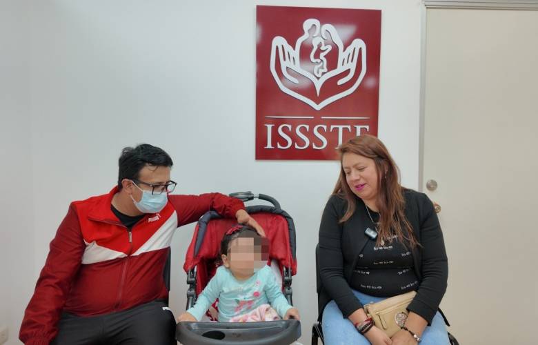Supera niña de dos años cáncer cerebral tras tratamiento especializado del ISSSTE