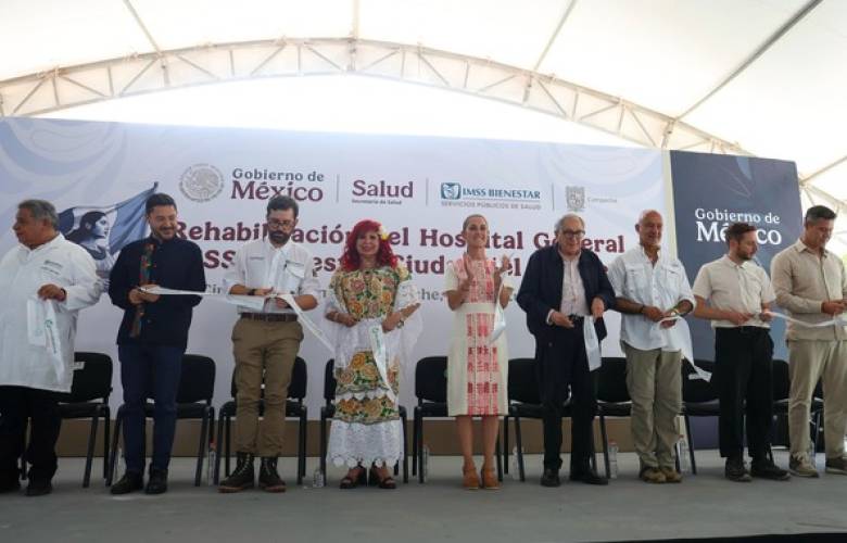 Rehabilita Claudia Sheinbaum hospital del IMSS-Bienestar en Campeche y anuncia digitalización del sistema de salud