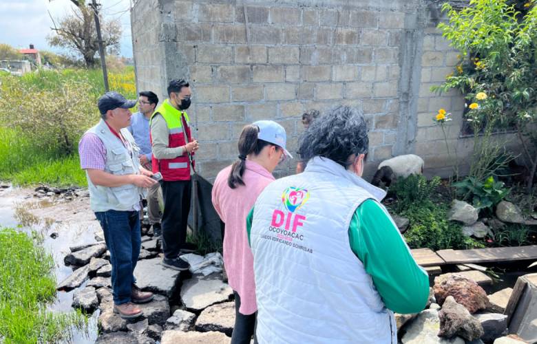 Continuan apoyos a afectados por inundaciones en San Pedro Cholula, Ocoyoacac