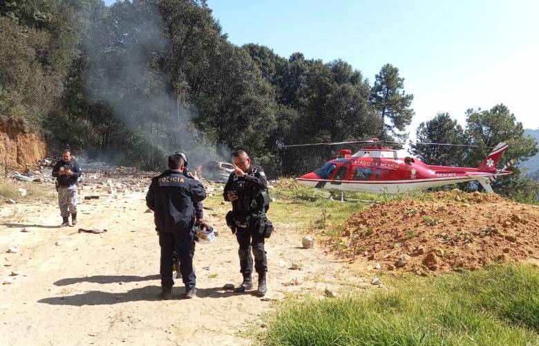 Atiende Gobierno del EdoMéx explosión de polvorín en Huixquilucan