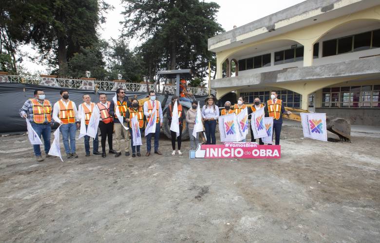 Inicia Liz Sandoval obras en San Lucas Tepemajalco para mejorar imagen urbana 