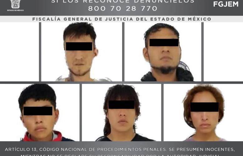 Detienen a cinco presuntos integrantes de célula delictiva en Zumpango