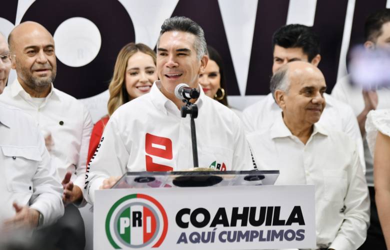 Celebra Alejandro Moreno triunfo del PRI en Coahuila y arremete contra Morena