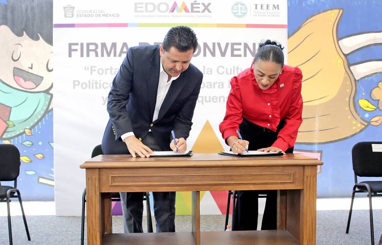 Firman acuerdo de colaboración  Secretaría de Educación y TEEM