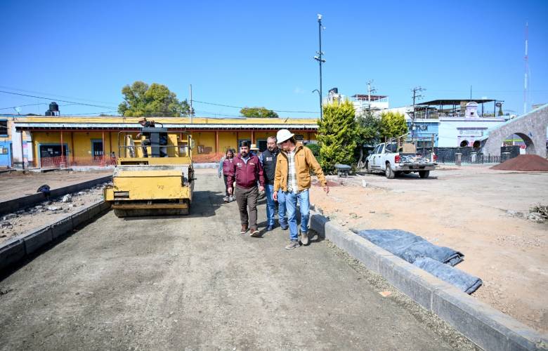 Supervisa Gobierno de Delfina Gómez trabajos para embellecer el Centro de Otumba
