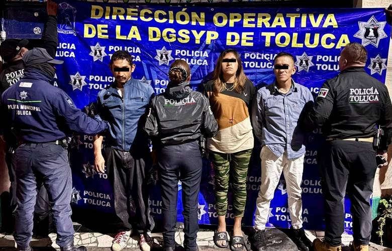 Detiene policía de Toluca a tres presuntos carteristas y a un “motorratón” en operativos distintos