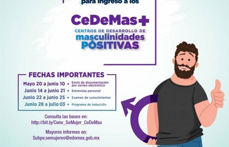 Invitan a formar parte de los centros de desarrollo de masculinidades positivas