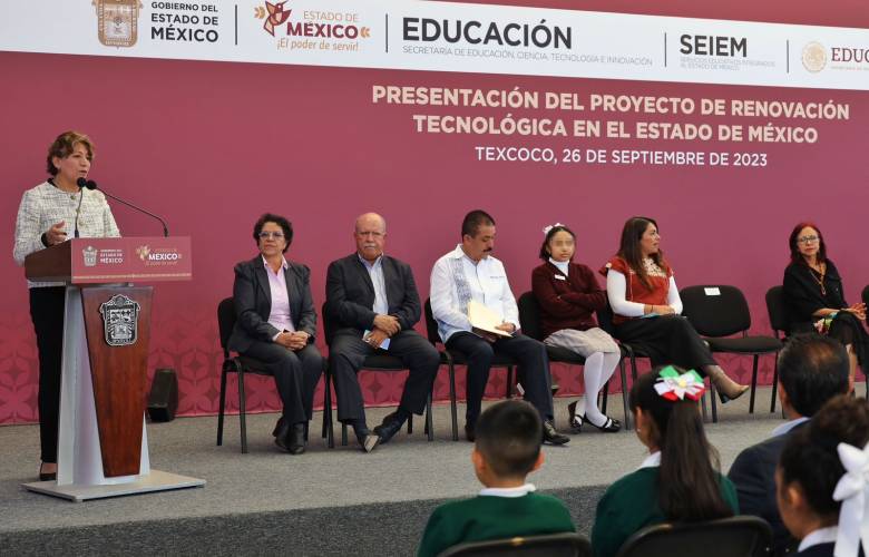 Presenta Gobernadora Delfina Gómez Proyecto de Renovación de Telesecundarias