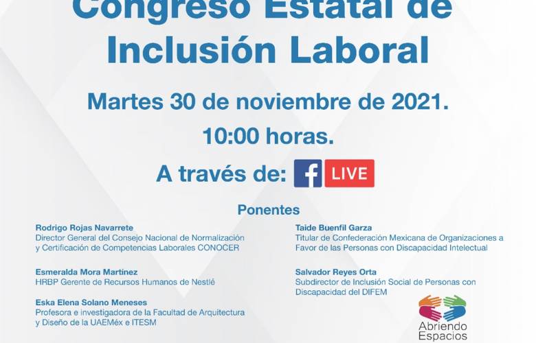 Alistan Congreso Estatal sobre Inclusión Laboral