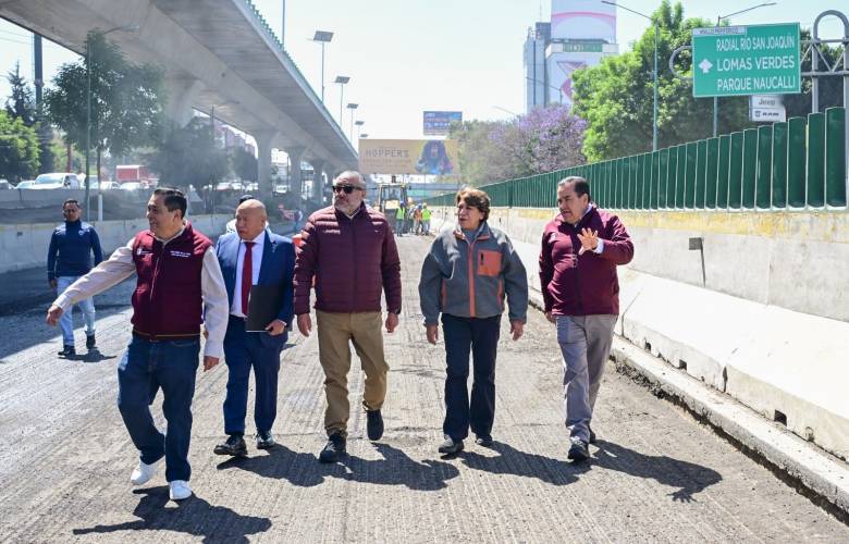 Destaca Delfina Gómez avance del 52 por ciento en la reconstrucción del Periférico Norte