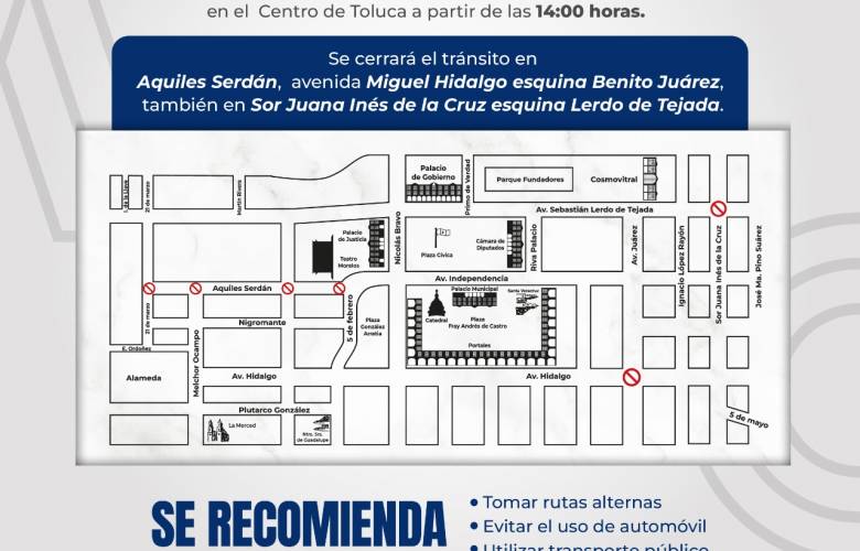 Listo el dispositivo de seguridad y vialidad para los festejos patrios en Toluca 