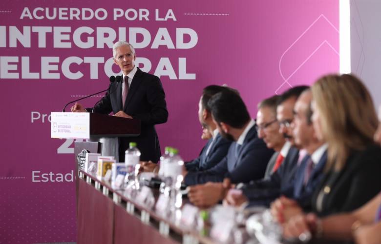 Refrenda Alfredo del Mazo compromiso por la transparencia y seguridad en elecciones 