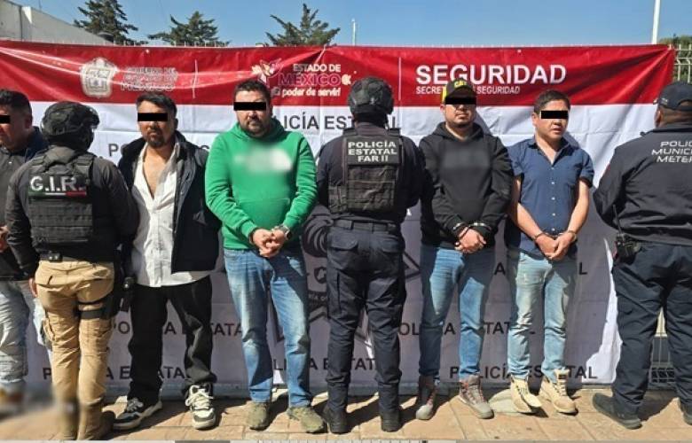 SSEM detiene en Metepec a 5 hombres señalados por probable extorsión 
