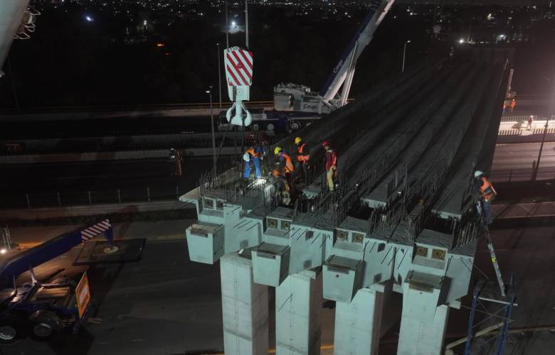 Avanza construcción del Puente “La Mexiquense” para mejorar conectividad hacia el AIFA