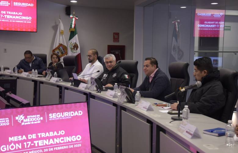 Refuerza coordinación en Seguridad entre el Estado y Municipios de la Región 17 - Tenancingo