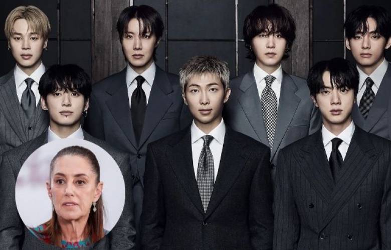 Anuncia Sheinbaum visita de BTS a Palacio Nacional previo a conciertos en México