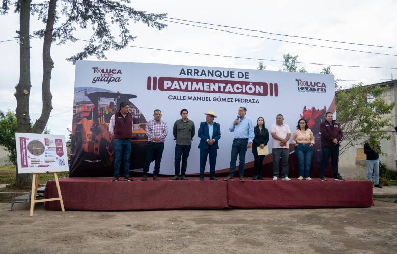 Inician pavimentación de la calle Manuel Gómez Pedraza en San Pablo Autopan