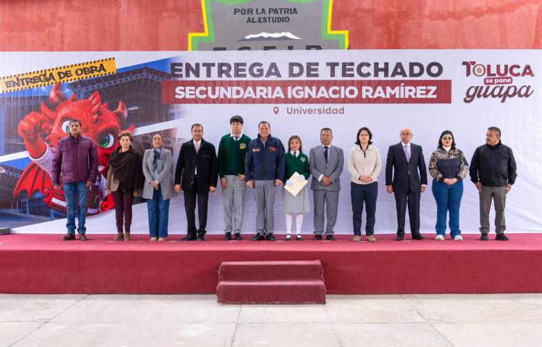 Entrega Toluca nueva techumbre en la Secundaria Federal No. 1 “Ignacio Ramírez”