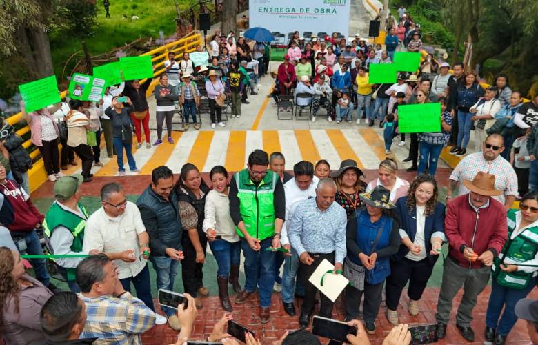 Reconstruyen puente vehicular tras 40 años de abandono en Almoloya de Juárez