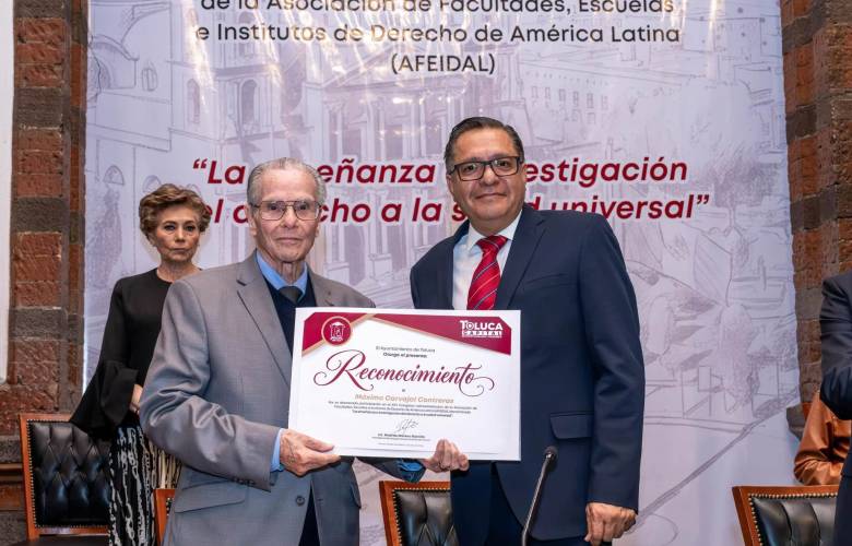 Reconoce Toluca trayectoria del jurista Máximo Carvajal y recibe a especialistas latinoamericanos