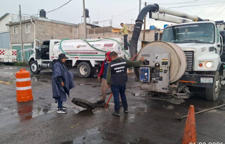 Activa Ecatepec Operativo Tormenta ante fuertes lluvias en la Quinta Zona