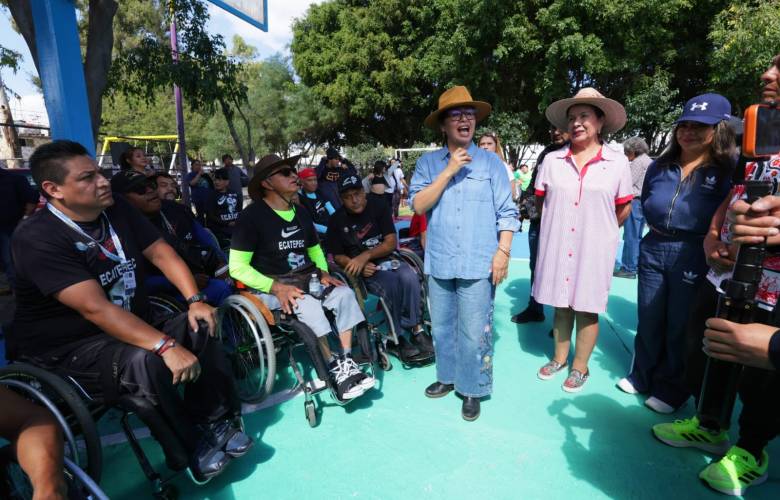 Rehabilita Ecatepec deportivo para personas con discapacidad y recupera barranca en La Agüita