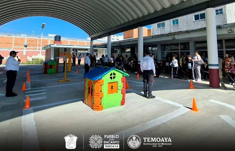 Refuerza Temoaya prevención del delito y educación vial en escuelas