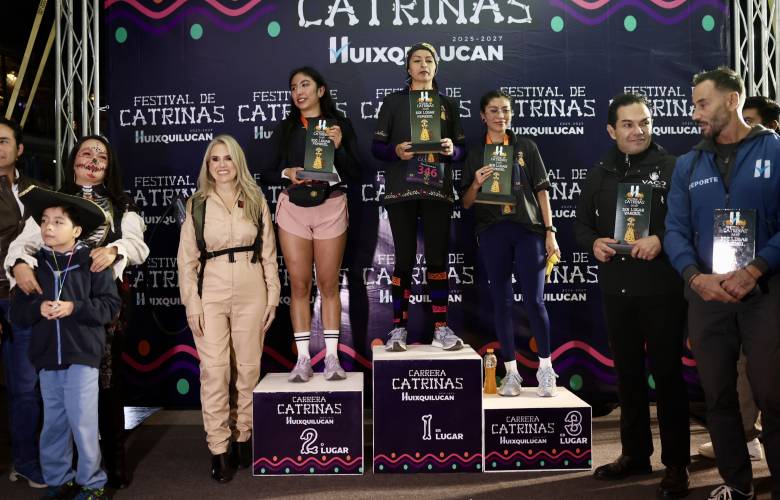 Reúne Huixquilucan a más de 3 mil asistentes en la tradicional Carrera y Desfile de Catrinas 2026
